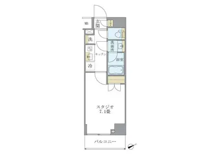リージア中野新橋(1K/2階)の間取り写真