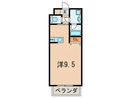 ALBA甲子園口(ワンルーム/6階)の間取り写真