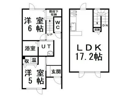 イーストプラザ(2LDK/1階)の間取り写真