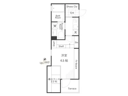 MY STYLE YOTSUYA(1LDK/1階)の間取り写真