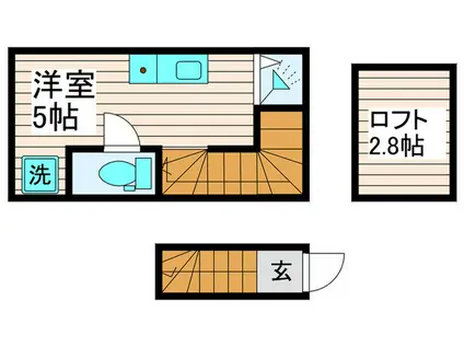 サークルハウス谷在家(ワンルーム/2階)の間取り写真