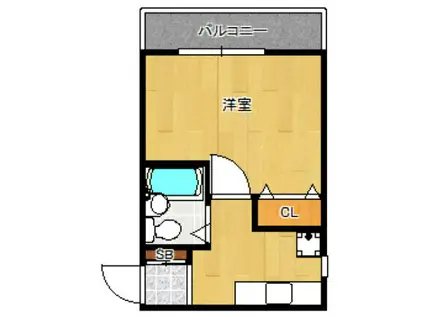 ハイム大池(1DK/1階)の間取り写真