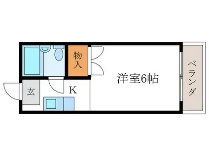 センチュリーハイツコスモ(1K/2階)の間取り写真