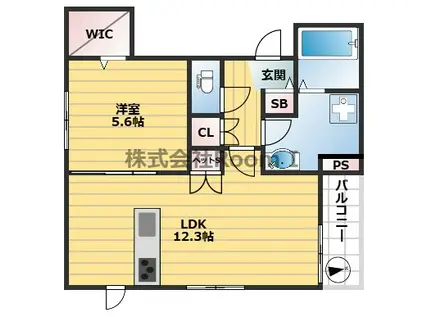 MAISON LIEN PREMIERE MIDORIB(1LDK/3階)の間取り写真