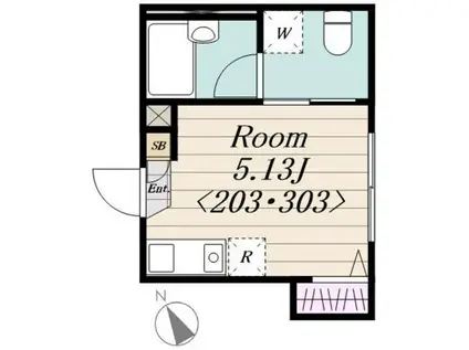 デュオメゾン中野通(ワンルーム/3階)の間取り写真