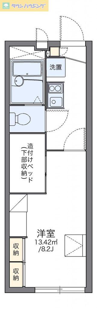 レオパレスフリーダム(1K/2階)の間取り写真
