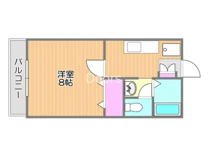 アルトハイデII B(1K/2階)の間取り写真