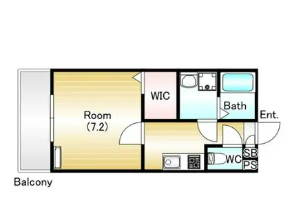エステイトE池田1(1K/3階)の間取り写真