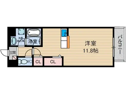 サクシード胤(ワンルーム/3階)の間取り写真