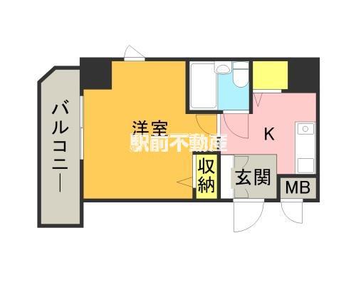 メゾンド・プレザージュ(1K/6階)の間取り写真