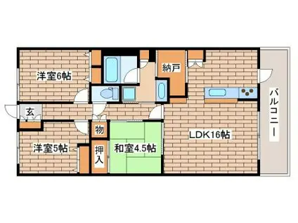 プレサンスロジェ須磨妙法寺桜の杜(4LDK/9階)の間取り写真