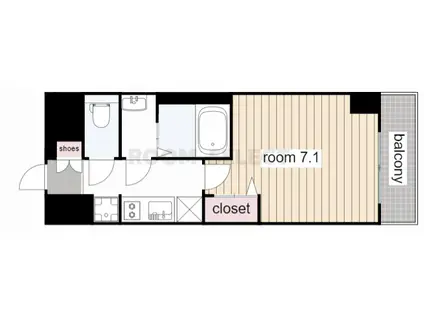 プレサンス久屋大通公園セラフィ(1K/11階)の間取り写真