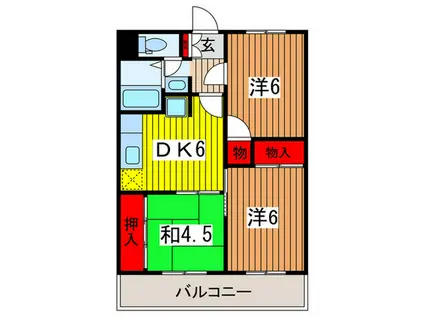 グリーンハイツ松本(3DK/3階)の間取り写真