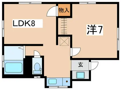 LIETOA(1LDK/1階)の間取り写真