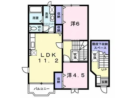 アーバンセントラル(2LDK/2階)の間取り写真