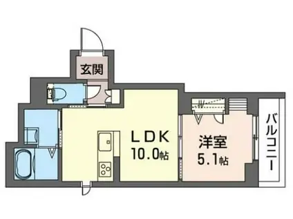 LYNN(1LDK/3階)の間取り写真