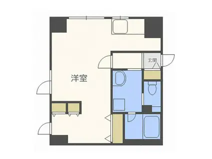 レガート東区役所前B棟(1K/10階)の間取り写真