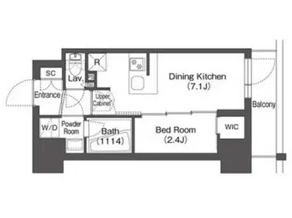 コンフォリア王子(1DK/8階)の間取り写真