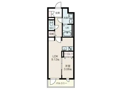 リフォーレ(1LDK/1階)の間取り写真