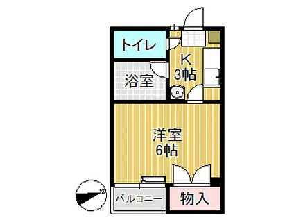 エスペラントB1B2(1K/1階)の間取り写真