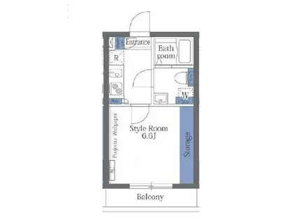 ユノ西船橋(1K/3階)の間取り写真
