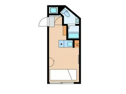 PASSAGE 白金(ワンルーム/3階)の間取り写真