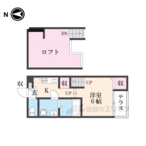 KSテラス(ワンルーム/1階)の間取り写真