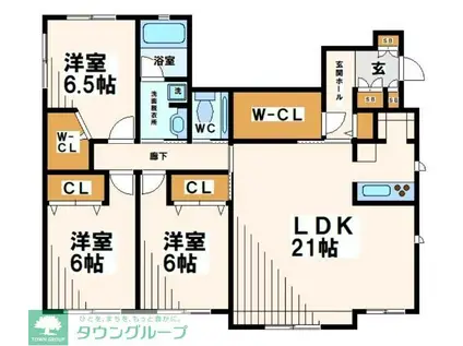 グリーンガーデン(3LDK/1階)の間取り写真