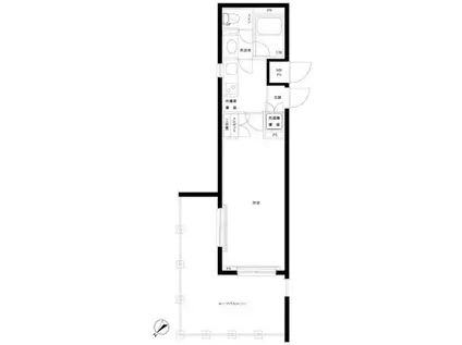 ルーブル高田馬場(1K/5階)の間取り写真