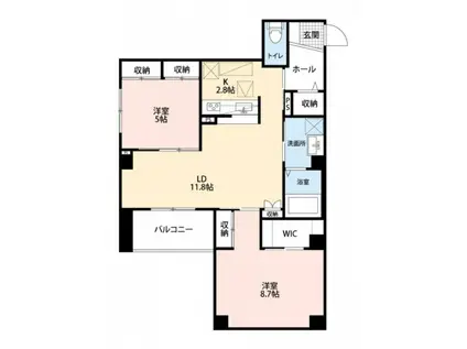 YU-PALACE桑津(2LDK/1階)の間取り写真