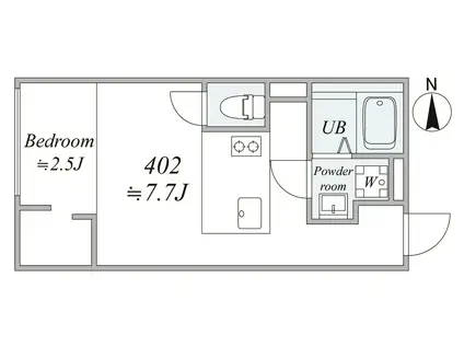 TRIAS148(1LDK/4階)の間取り写真