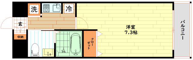 セイワパレス 堂島シティ(1K/4階)の間取り写真