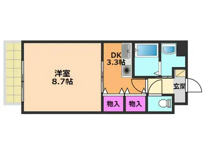 MAEKAWABLD(1K/4階)の間取り写真