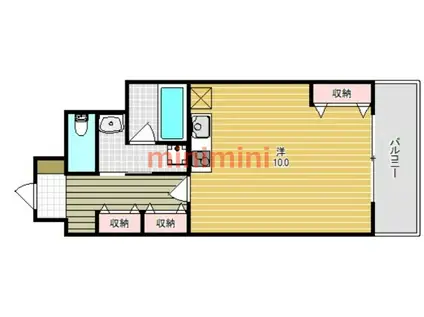 協同レジデンス摂津富田(1K/3階)の間取り写真