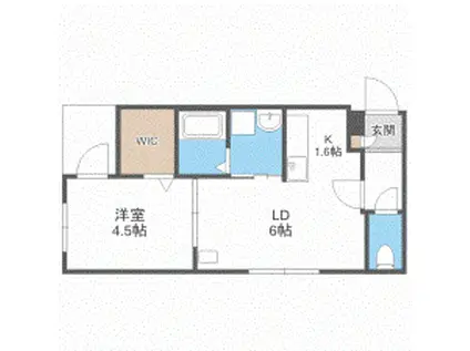 ラグジースペース栄通12(1LDK/4階)の間取り写真