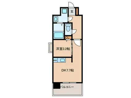 LUCENT VIVA ITOSHIMA(1DK/3階)の間取り写真