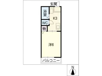 エトワール(1K/2階)の間取り写真