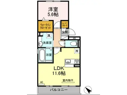 グランドメゾン新守山(1LDK/3階)の間取り写真