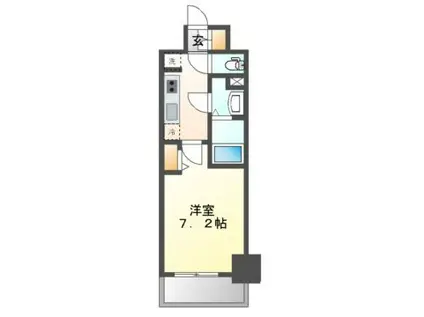 プレサンス上前津エレスタ(1K/11階)の間取り写真