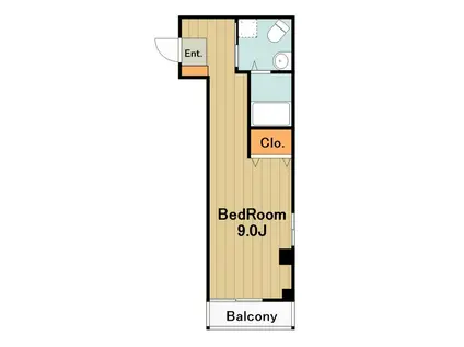 スタジオ・ピルエット(ワンルーム/3階)の間取り写真