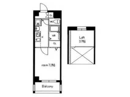 ベレーサ金山(1K/7階)の間取り写真