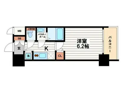 プレサンス玉造駅前ルージュ(1K/10階)の間取り写真