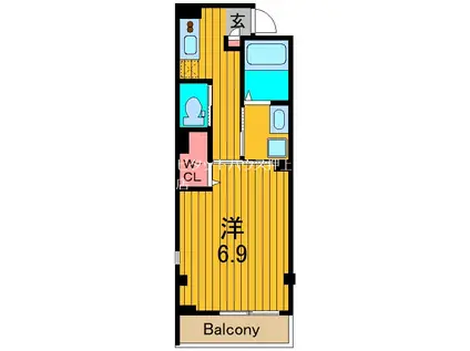 SOPHIA 本所(1K/3階)の間取り写真