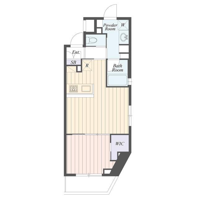 B CITY APARTMENT SUGINAMI TAKAIDO(1LDK/8階)の間取り写真
