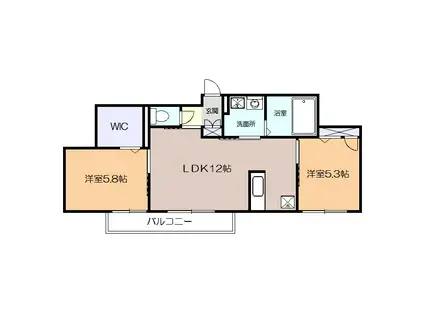 アルエット(2LDK/2階)の間取り写真