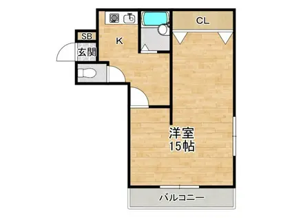 メゾンド瀬川公園(1K/3階)の間取り写真