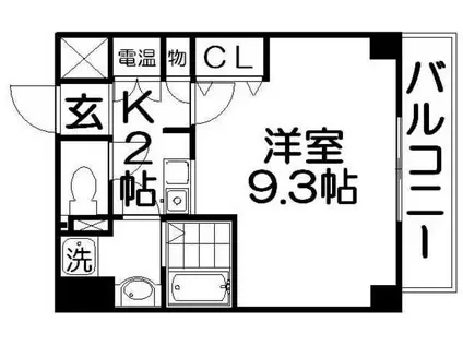 香里プラザVII(1K/3階)の間取り写真
