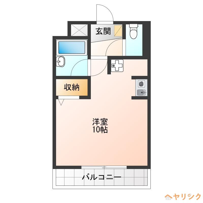 グリーンヒルイトウ(ワンルーム/3階)の間取り写真