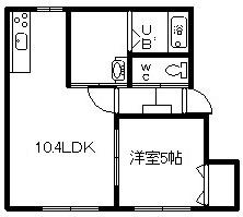IVY アイビー(1LDK/2階)の間取り写真