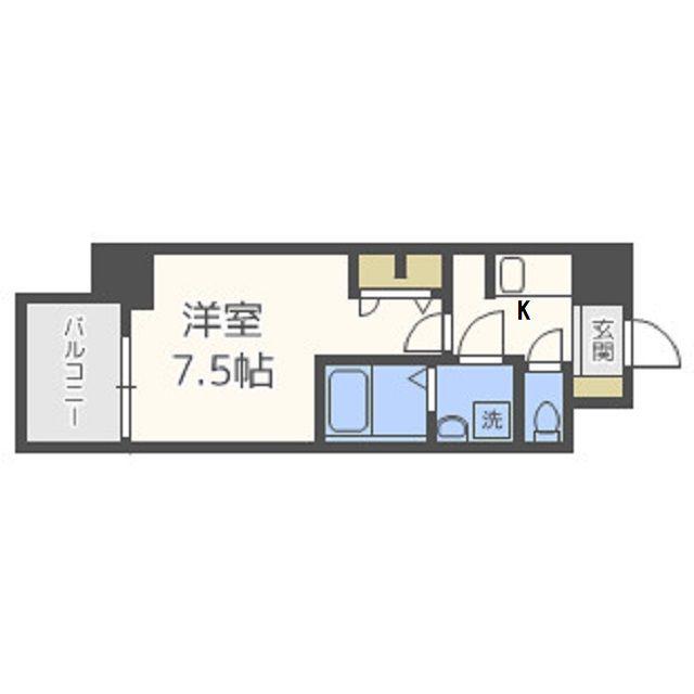 S-RESIDENCE新大阪ウエスト(1K/6階)の間取り写真